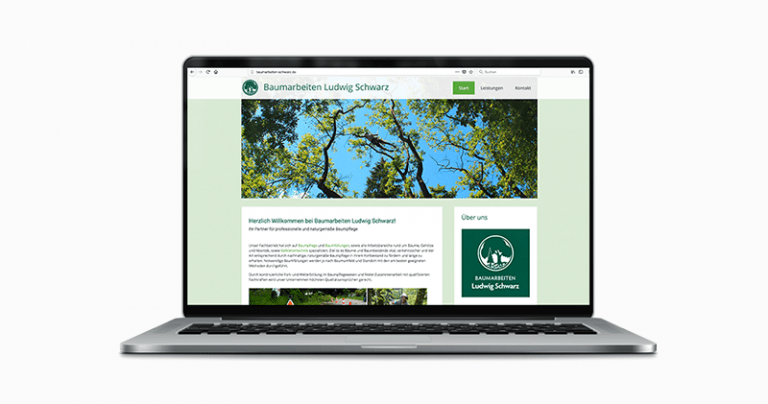 Webdesign: Gestaltung der Homepage für Ludwig Schwarz aus Grainau © md.sign mediendesign