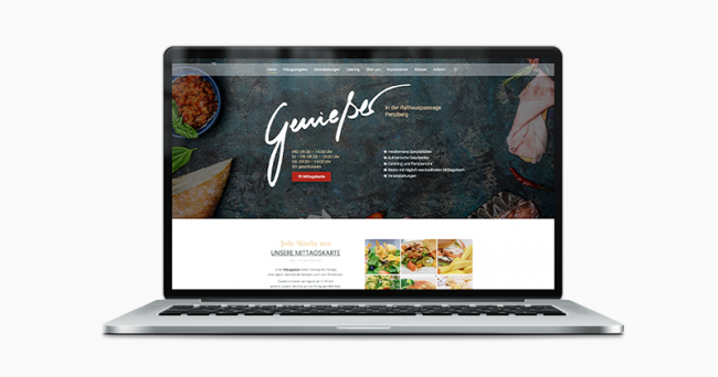 Webdesign für den Genießer in Penzberg. Die neue Homepage wurde vom Grafikbüro md.sign mediendesign Bad Tölz mit WordPress realisiert.